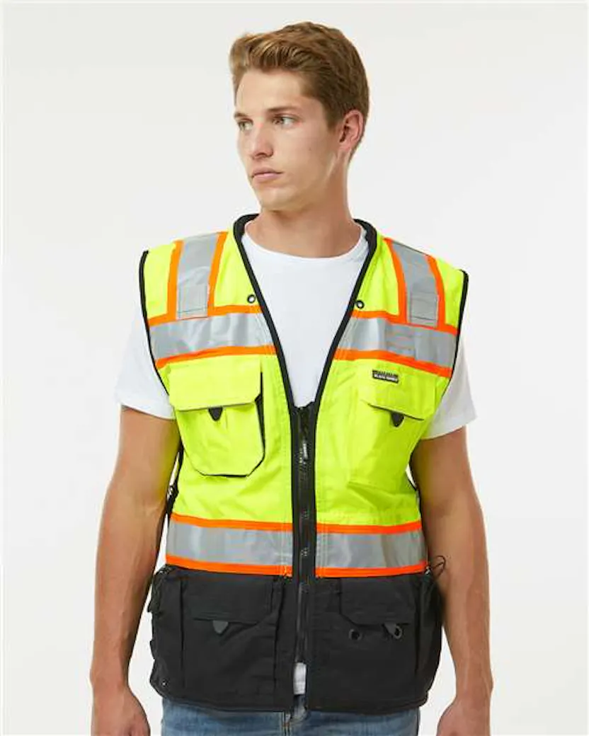 Kishigo S5002 - 5003 Premium Black Series Surveyors Vest - Ninja Transfers
