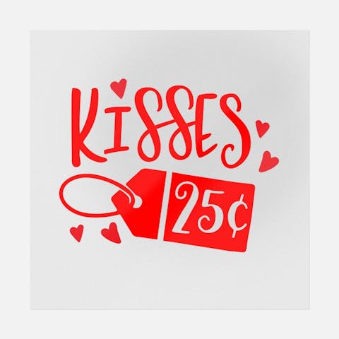 Kisses 25 Cent - Ninja Transfers