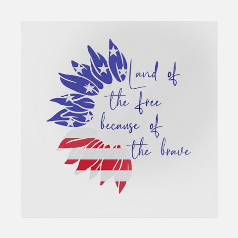 Land Of The Free Floral - Ninja Transfers