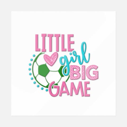 Little Girl Big Game Soccer - Ninja Transfers