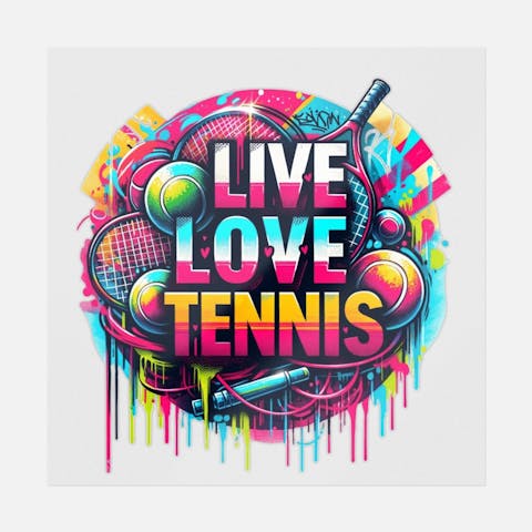 Live, Love, Tennis Graffiti - Ninja Transfers