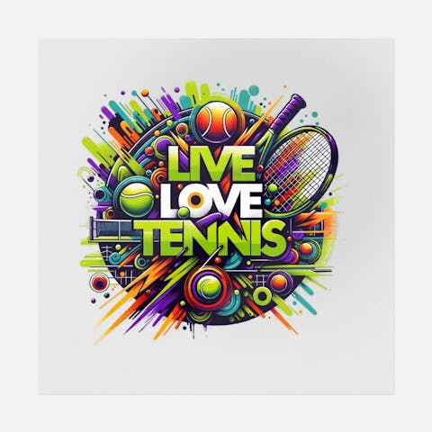 Live, Love, Tennis Street Art - Ninja Transfers