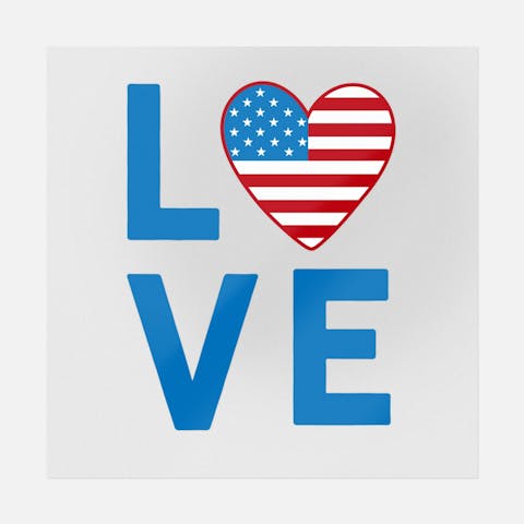 Love American Flag - Ninja Transfers