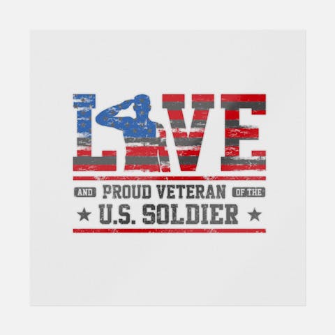 Love And Proud US Soldier - Ninja Transfers