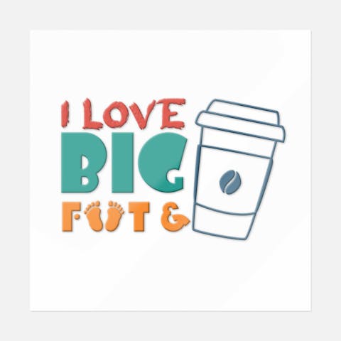 Love Bigfoot And Coffee - Ninja Transfers