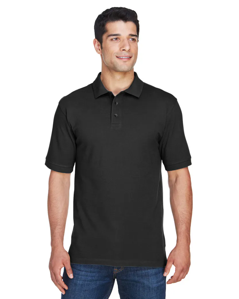Harriton M200 Men's 6 oz. Ringspun Cotton Piqué Short-Sleeve Polo