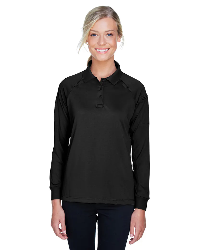 Harriton M211LW - Polo táctico de manga larga para mujer Advantage Snag Protection Plus