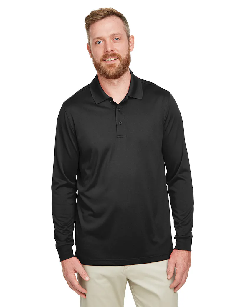 Harriton M348LT Tall Advantage - Polo de manga larga para hombre con protección contra enganches Plus IL