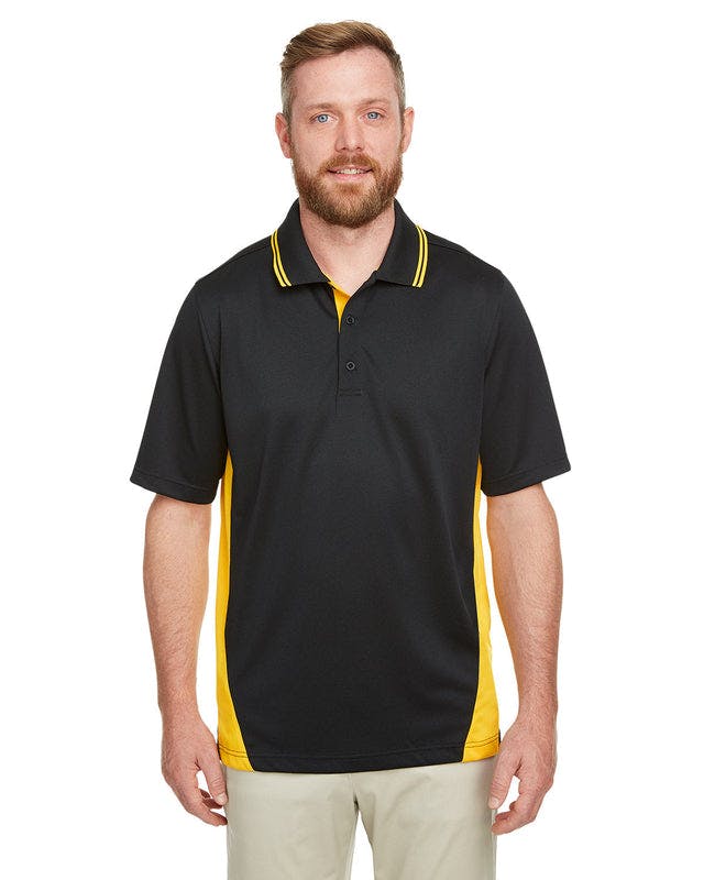 Harriton M386 Men's Flash Snag Protection Plus IL Colorblock Polo