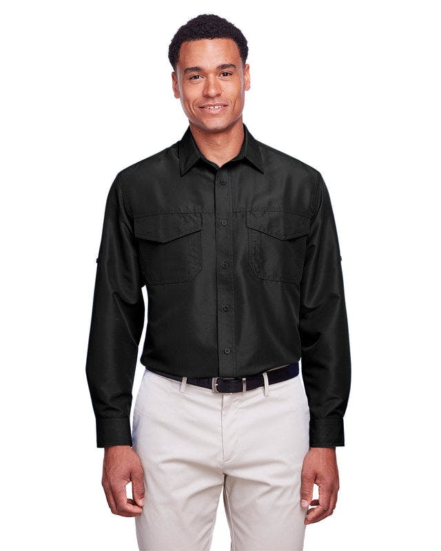 Harriton M580L Key West - Camiseta de manga larga para personal de rendimiento para hombre