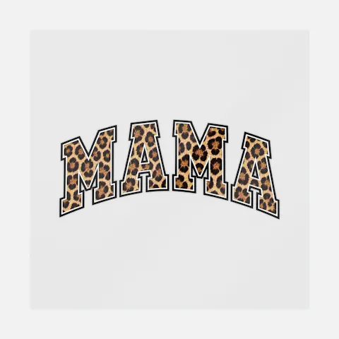 Mama Leopard Print Varsity Letters Ready-to-Press DTF Transfer