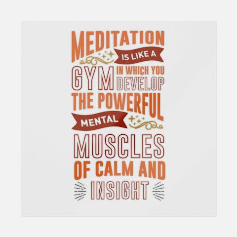 Meditation Is Like A Gym - Ninja Transfers