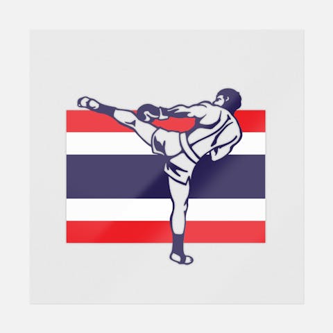 Muay Thai Kick Flag - Ninja Transfers