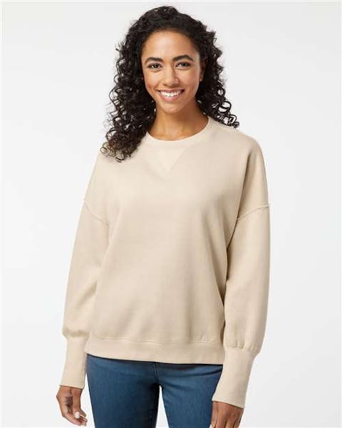 MV Sport W22712 Women's Sueded Fleece Crewneck Sweatshirt - Ninja Transfers