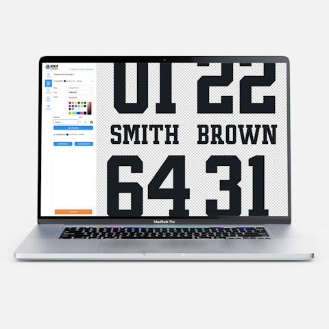 Names & Numbers DTF Gang Sheet Builder - Ninja Transfers
