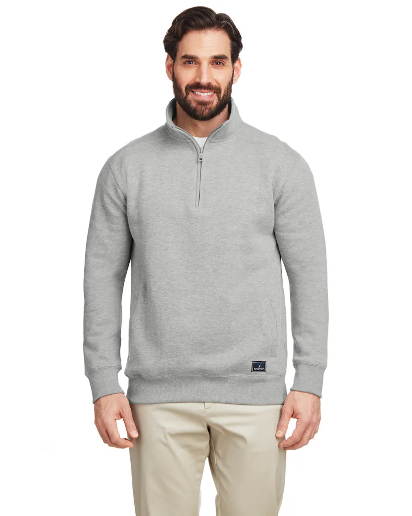 Nautica N17176 Men's Anchor Quarter - Zip Pullover - Ninja Transfers
