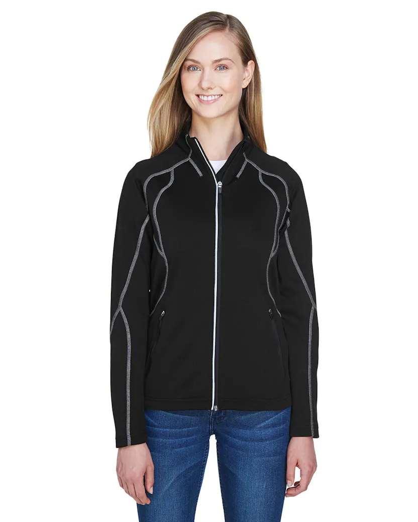North End 78174 Ladies' Gravity Performance Fleece Jacket - Ninja Transfers
