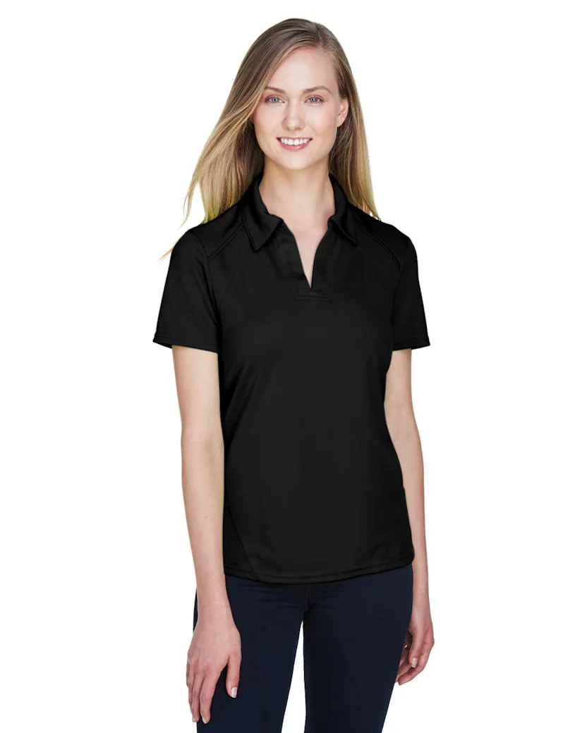 North End 78632 Ladies' Recycled Polyester Performance Piqu Polo - Ninja Transfers