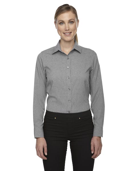 North End 78802 Ladies' Mlange Performance Shirt - Ninja Transfers