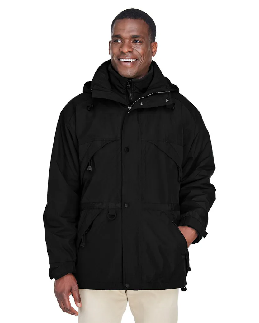 North End 88007 Adult 3 - in - 1 Parka with Dobby Trim - Ninja Transfers