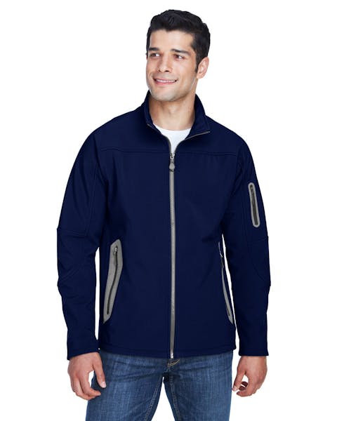 North End 88138 Men's Three - Layer Fleece Bonded Soft Shell Technical Jacket - Ninja Transfers