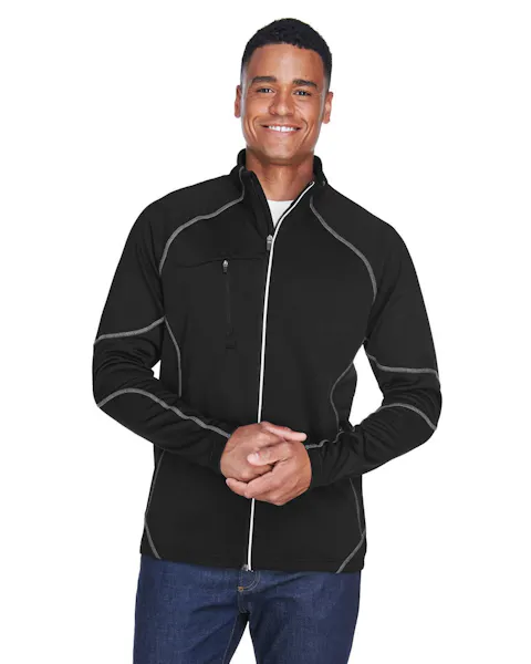 North End 88174 Men's Gravity Performance Fleece Jacket - Ninja Transfers