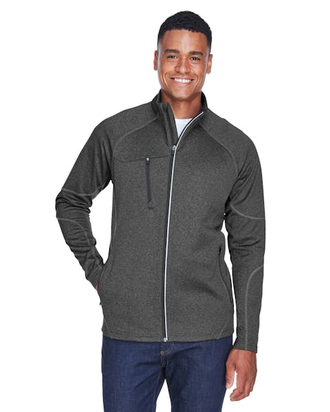 North End 88174 Men's Gravity Performance Fleece Jacket - Ninja Transfers