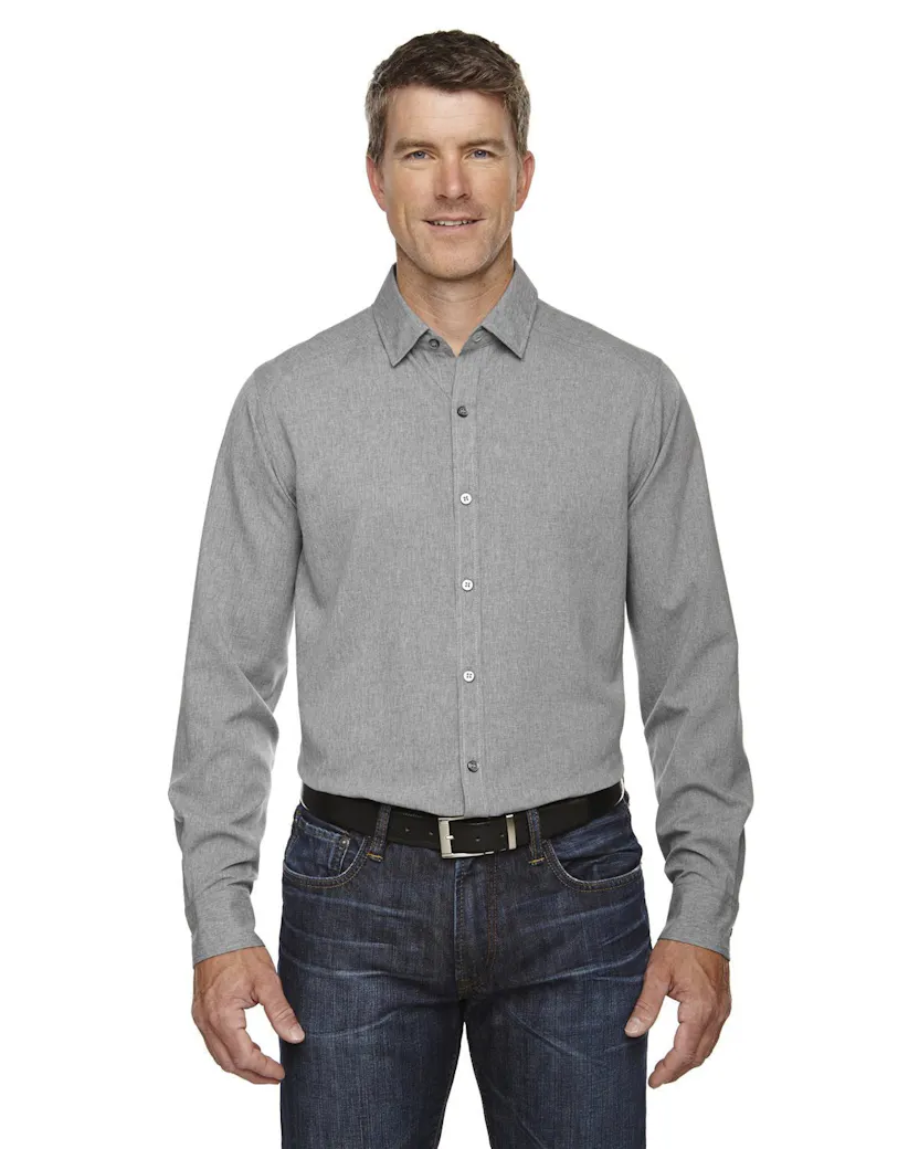 North End 88802 Men's Mlange Performance Shirt - Ninja Transfers
