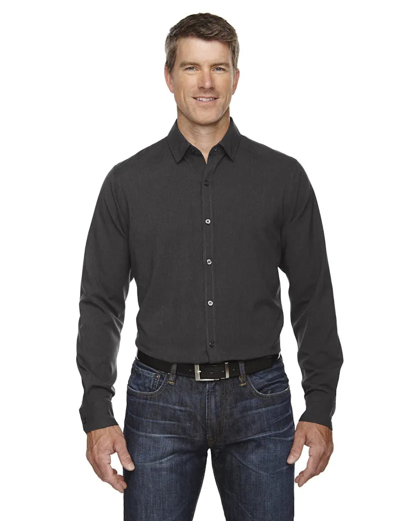 North End 88802 Men's Mlange Performance Shirt - Ninja Transfers