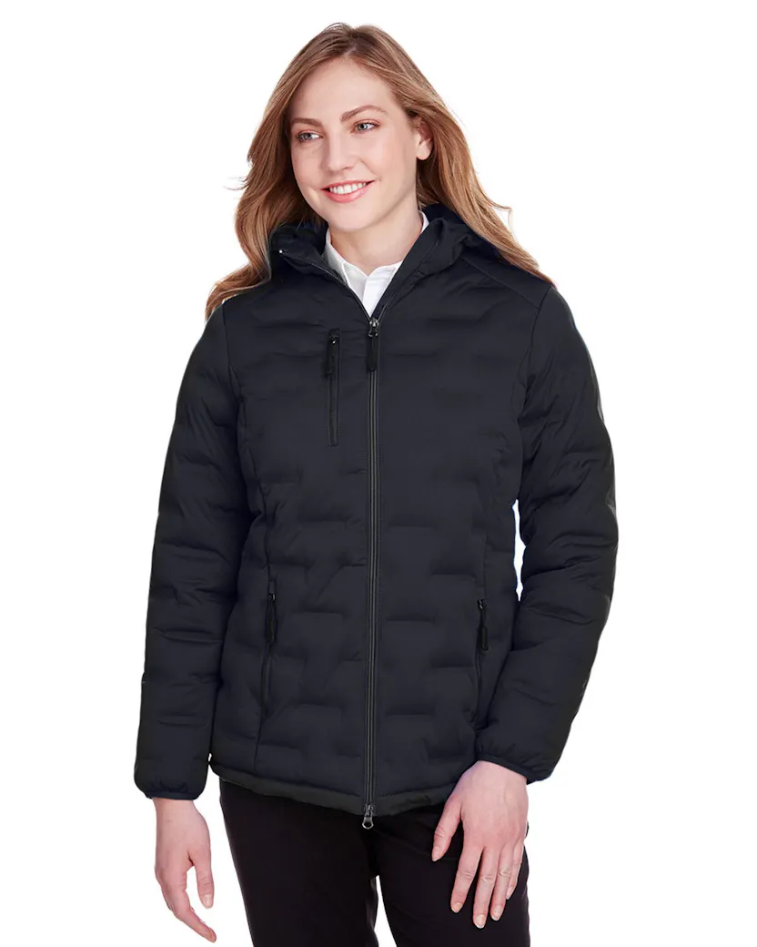 North End NE708W Ladies' Loft Puffer Jacket - Ninja Transfers
