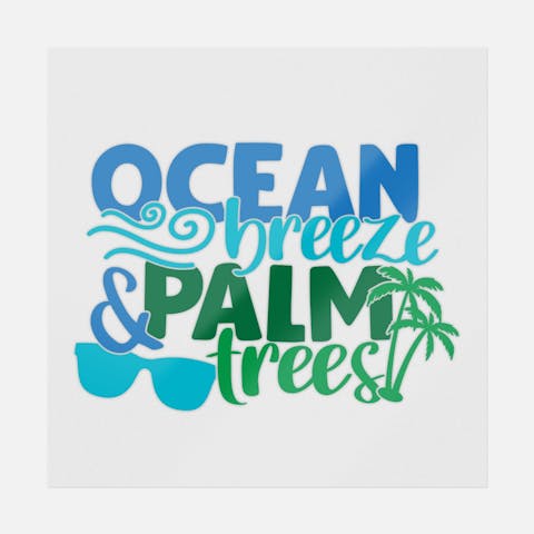 Ocean Breeze Palm Trees - Ninja Transfers
