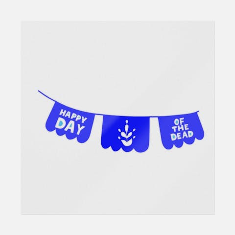 Papel Picado Blue - Ninja Transfers