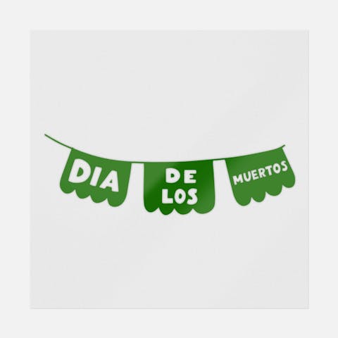 Papel Picado Green - Ninja Transfers