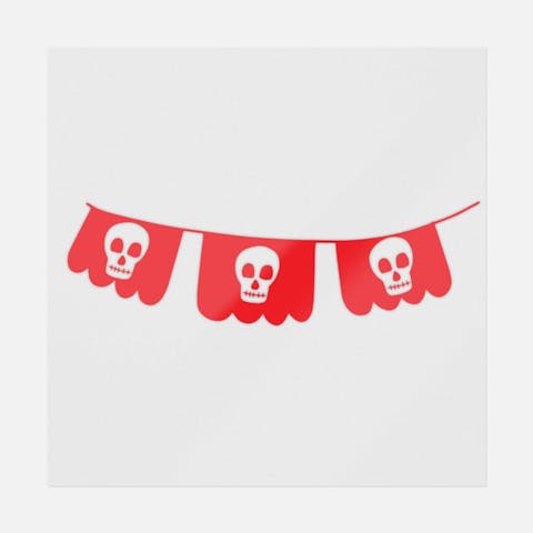 Papel Picado Red - Ninja Transfers