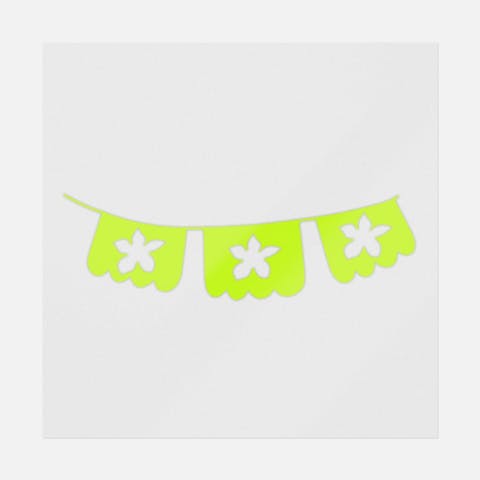 Papel Picado Yellow - Ninja Transfers