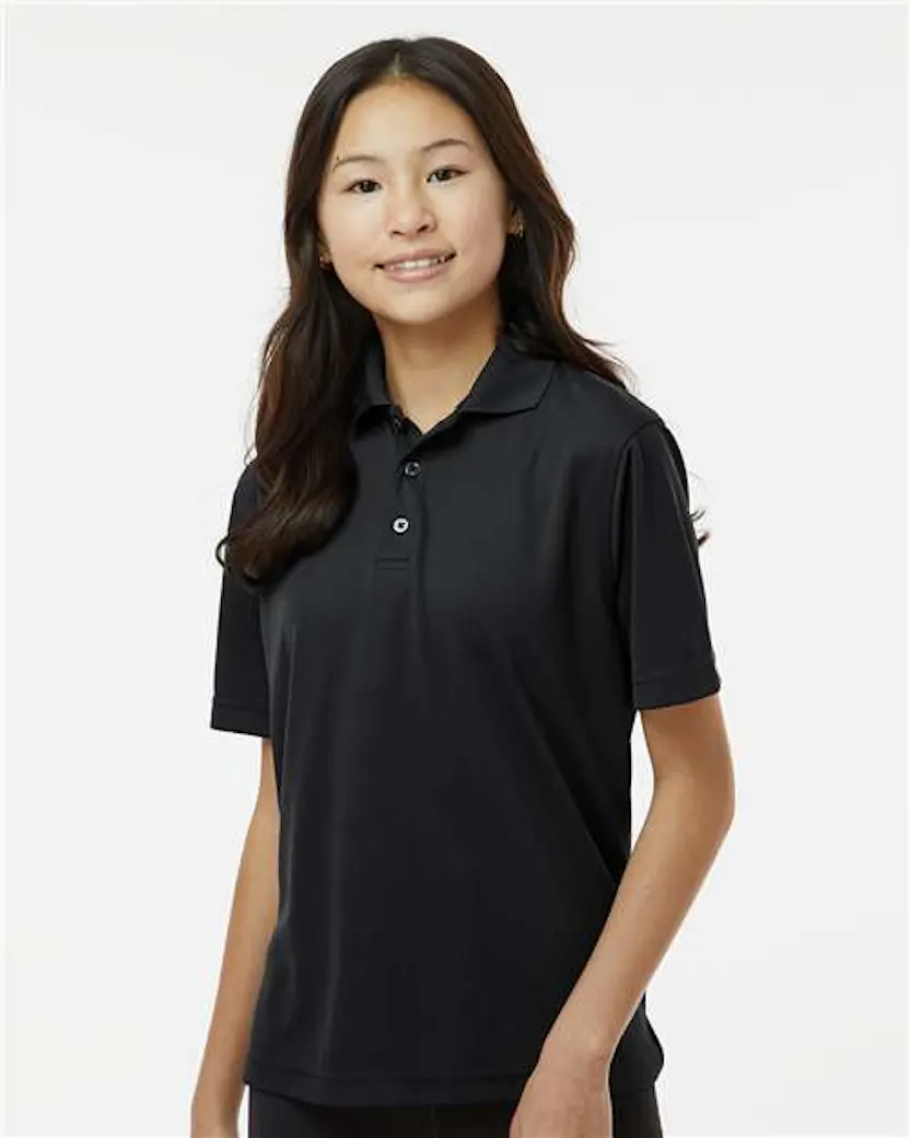 Paragon 108Y Youth Saratoga Performance Mini Mesh Polo - Ninja Transfers