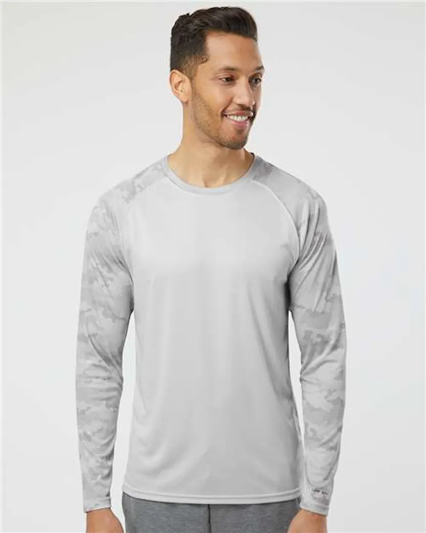 Paragon 216P Cayman Performance Camo Colorblocked Long Sleeve T-Shirt - Ninja Transfers