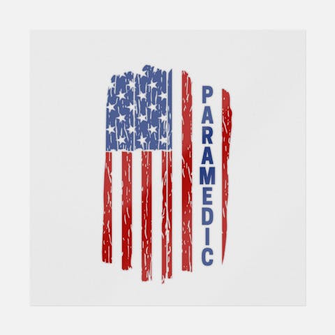 Paramedic With Flag - Ninja Transfers