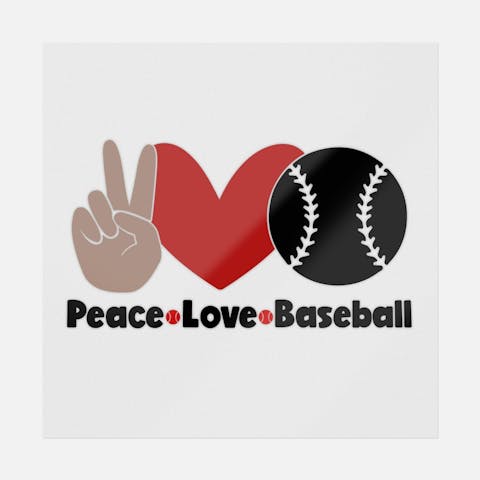 Peace, Love, Baseball Art - Ninja Transfers
