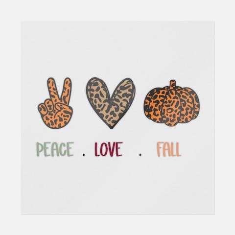 Peace Love Fall Pumpkin - Ninja Transfers