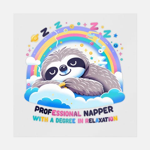 Professional Napper With A Degree In Relaxation Cute - Ninja Transfers
