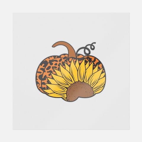 Pumpkin Sunflower - Ninja Transfers