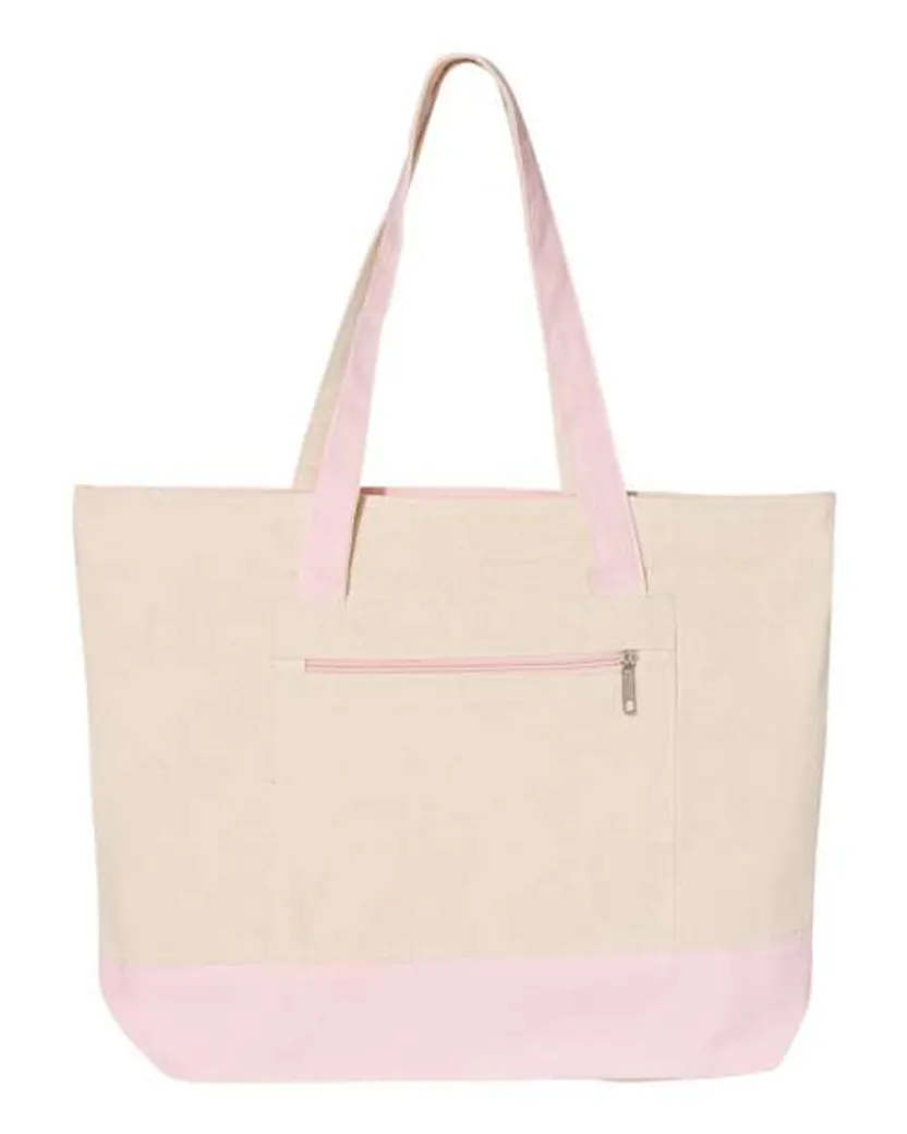 Q - Tees Q1300 19L Zippered Tote - Ninja Transfers