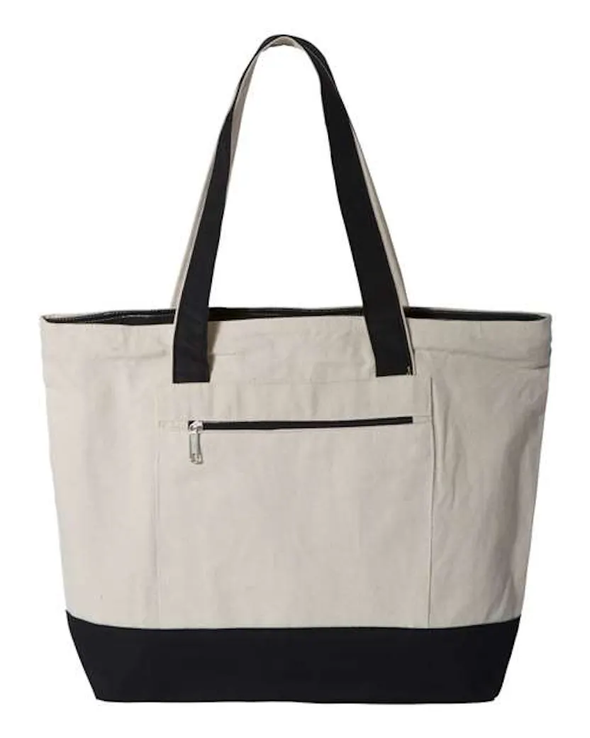 Q - Tees Q1300 19L Zippered Tote - Ninja Transfers