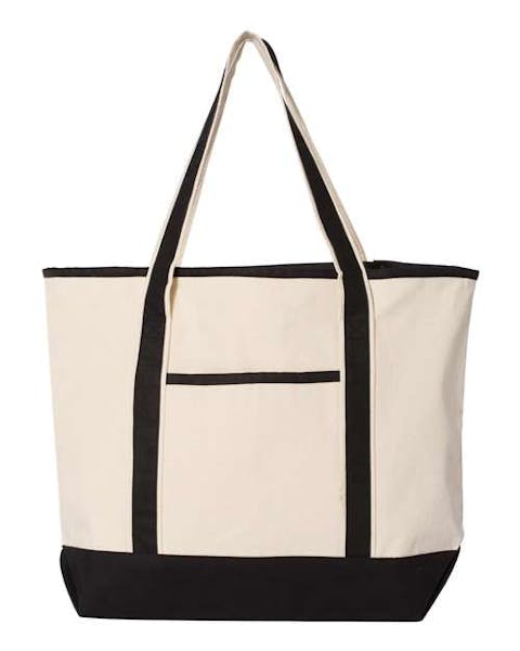 Q - Tees Q1500 34.6L Large Canvas Deluxe Tote - Ninja Transfers
