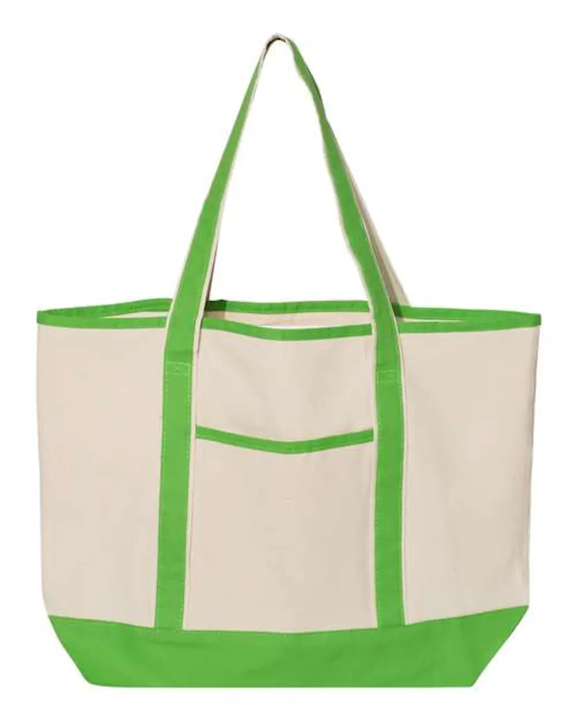 Q - Tees Q1500 34.6L Large Canvas Deluxe Tote - Ninja Transfers