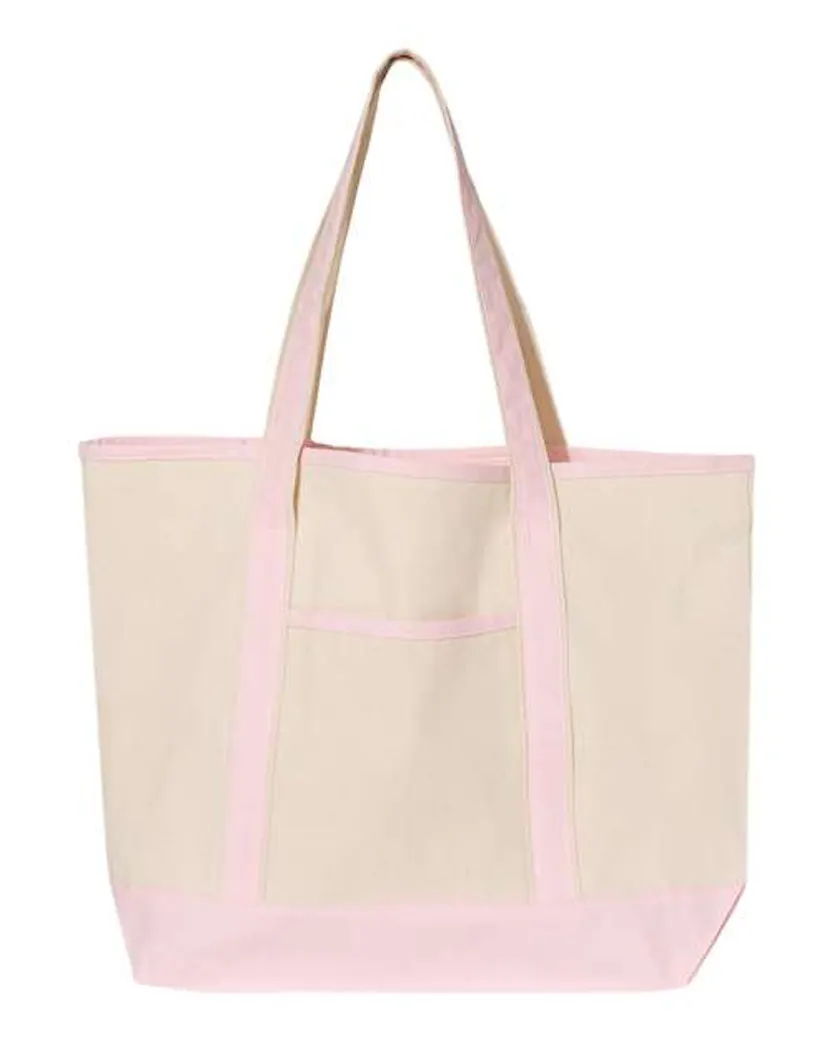 Q - Tees Q1500 34.6L Large Canvas Deluxe Tote - Ninja Transfers