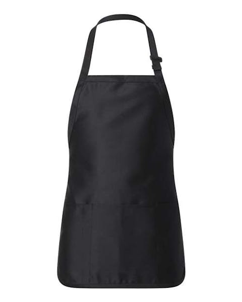 Q - Tees Q4250 Full - Length Apron with Pouch Pocket - Ninja Transfers