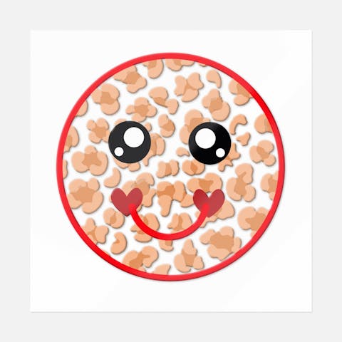Red Heart Lips Smiley - Ninja Transfers