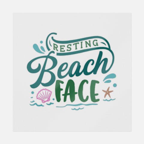Resting Beach Face - Ninja Transfers